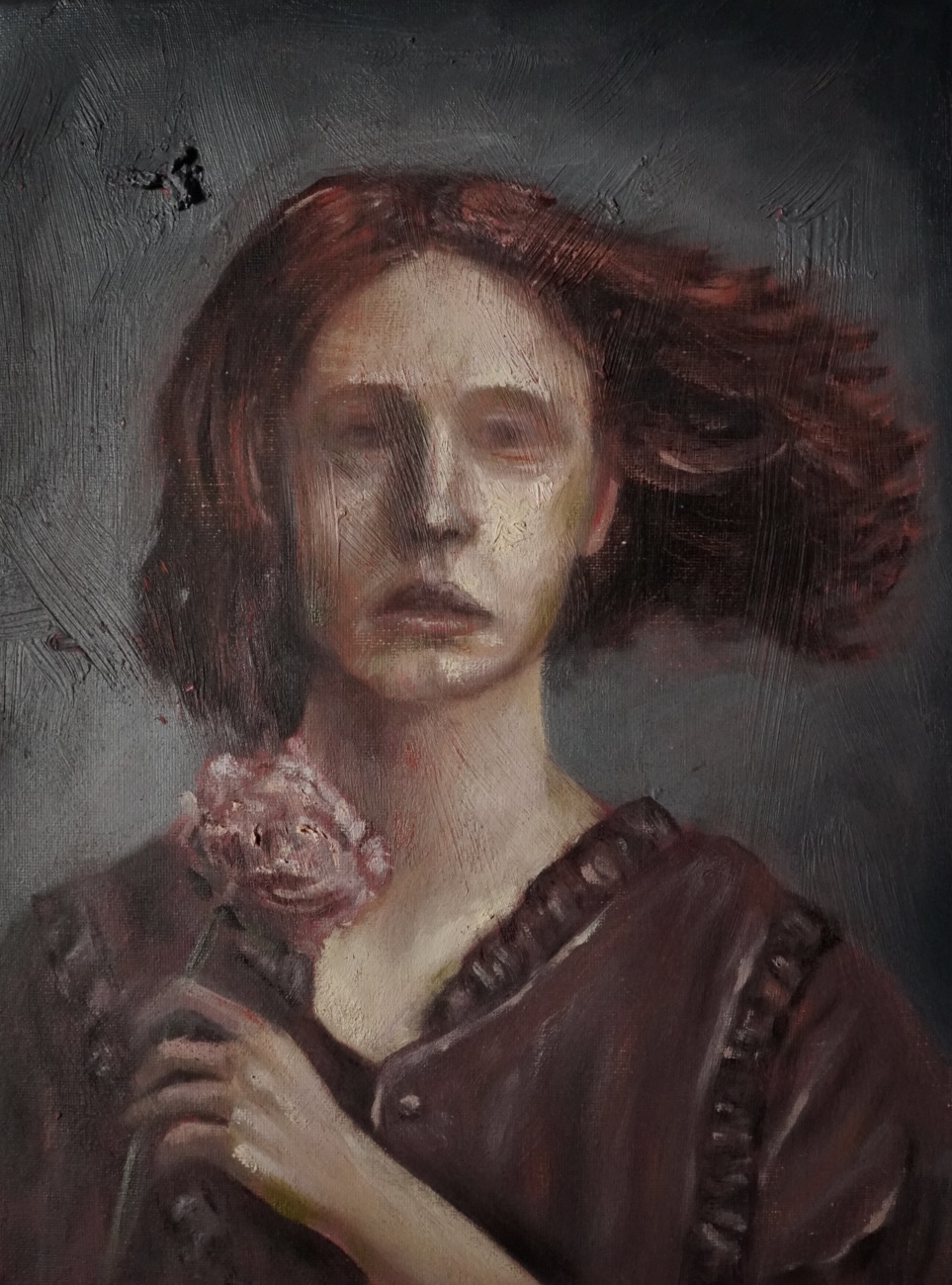 Mujer con rosa